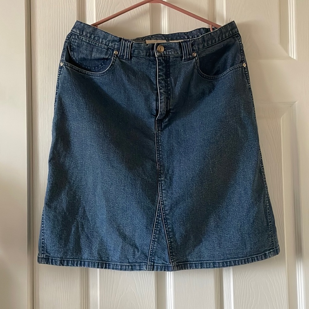 Penmans a line stretch denim skirt